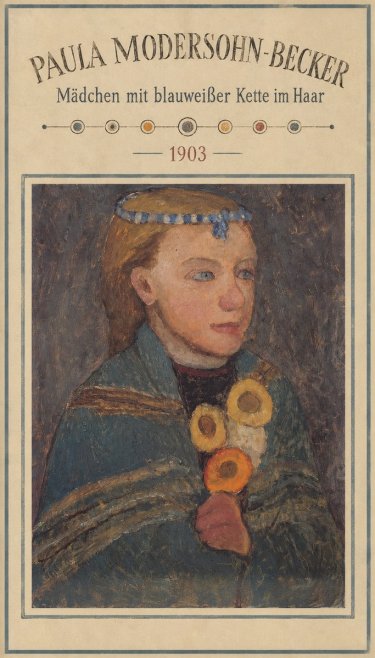 Paula Modersohn-Becker Mädchen Mit Blauweißer Kette Im Haar No2 - Affiche