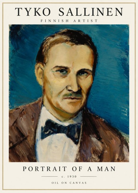 Tyko Sallinen Portrait of a Man I No1 - Affiche