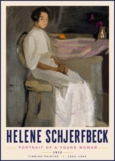 Helene Schjerfbeck Portrait of a Young Woman No4 - Affiche