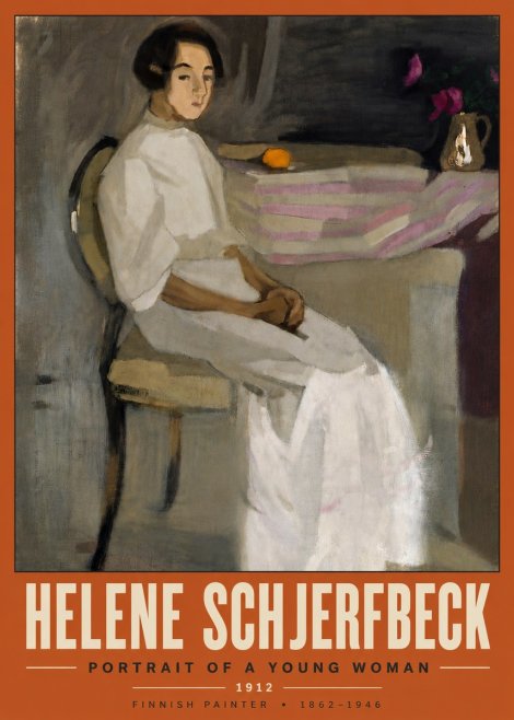 Helene Schjerfbeck Portrait of a Young Woman No6 - Affiche