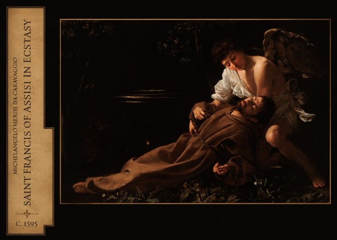 Michelangelo Merisi da Caravaggio Saint Francis of Assisi in Ecstasy No2 - Affiche