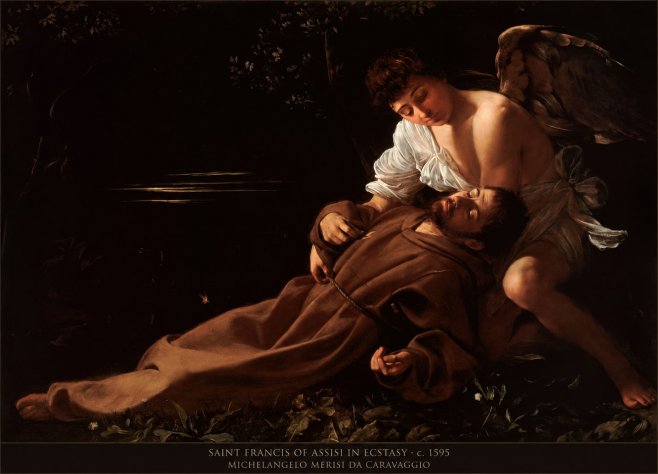 Michelangelo Merisi da Caravaggio Saint Francis of Assisi in Ecstasy No5 - Affiche