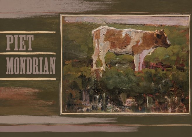 Piet Mondrian Cow No5 - Affiche