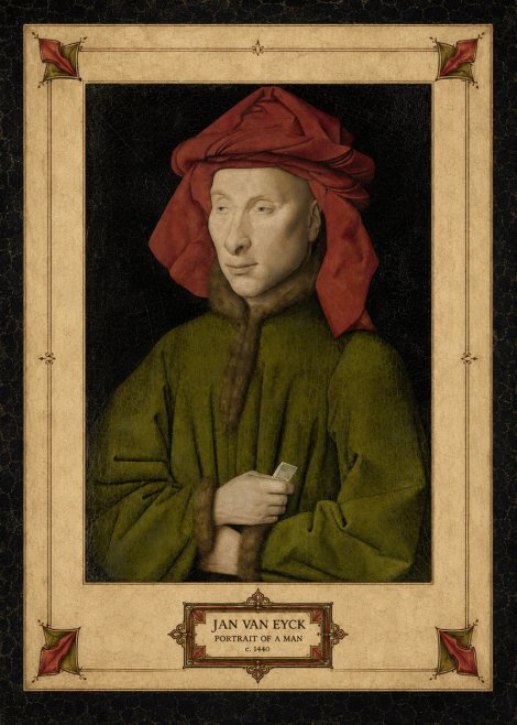 Jan van Eyck Portrait of a Man I No3 - Affiche