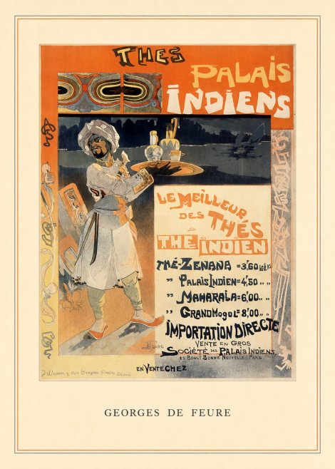 Georges de Feure Thés Palais Indien No3 - Affiche
