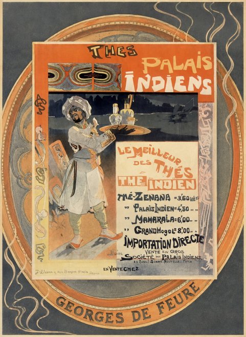 Georges de Feure Thés Palais Indien No5 - Affiche