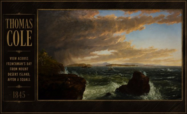 Thomas Cole View Across Frenchman's Bay from Mount Desert Island, After a Squall I No4 - Affiche