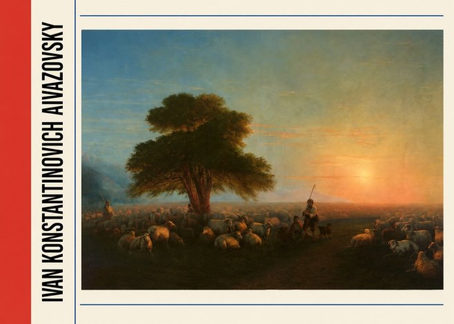Ivan Konstantinovich Aivazovsky Shepherd with Flock at Sunset No2 - Affiche