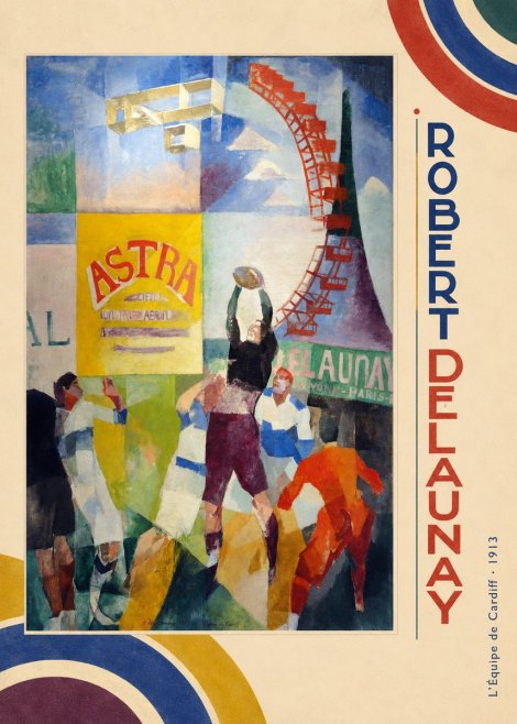 Robert Delaunay L'équipe De Cardiff - 1913 No2 - Affiche