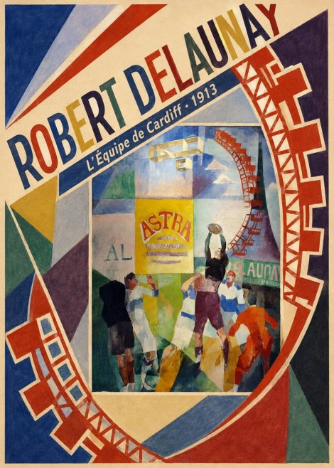Robert Delaunay L'équipe De Cardiff - 1913 No4 - Affiche