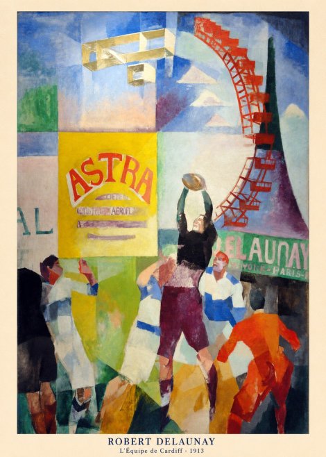 Robert Delaunay L'équipe De Cardiff - 1913 No5 - Affiche