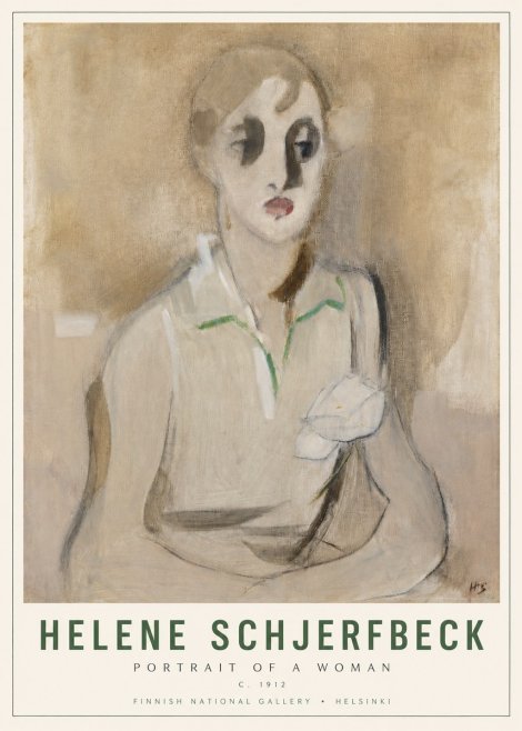 Helene Schjerfbeck Portrait of a Woman I No6 - Affiche
