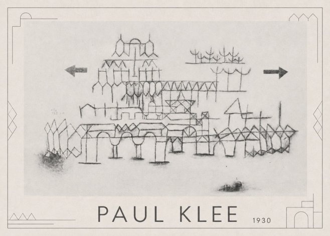 Paul Klee Architektur No1 - Affiche