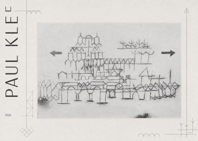 Paul Klee Architektur No3 - Affiche