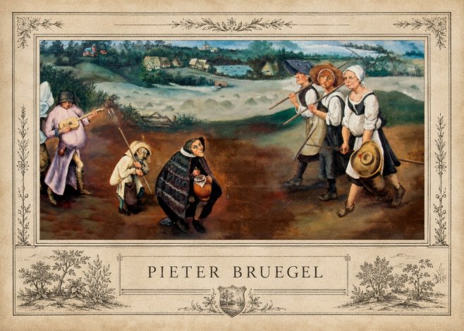 Pieter Bruegel Flemish Peasant Scene No4 - Affiche