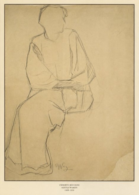 Umberto Boccioni Seated Woman No5 - Affiche