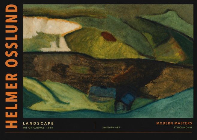 Helmer Osslund Landscape No4 - Affiche