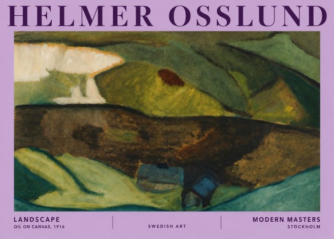 Helmer Osslund Landscape No5 - Affiche