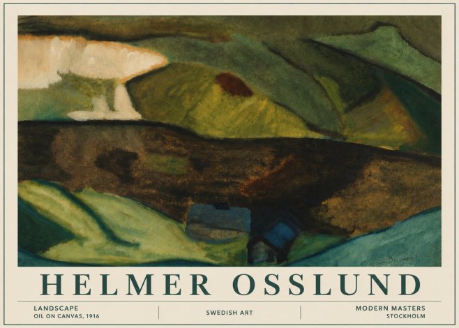 Helmer Osslund Landscape No6 - Affiche