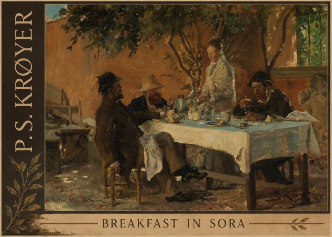 P.S. Krøyer Breakfast in Sora No2 - Affiche