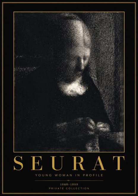Seurat Young Woman in Profile No4 - Affiche