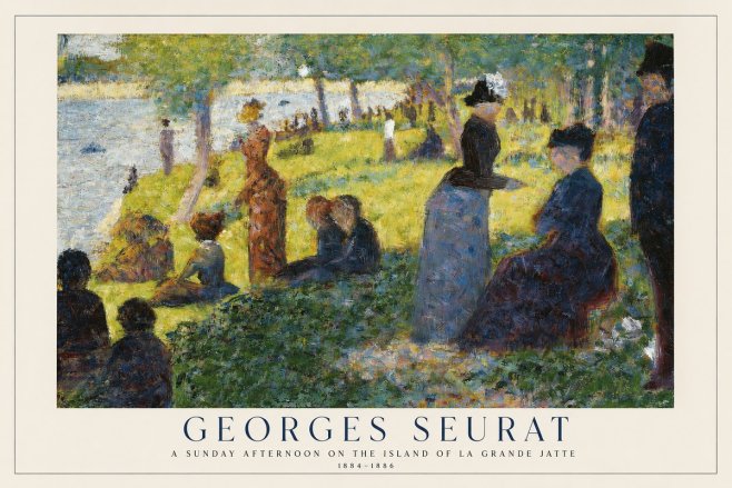 Seurat A Sunday Afternoon on the Island of La Grande Jatte I No1 - Affiche