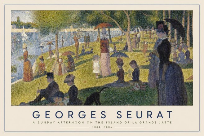 Seurat A Sunday Afternoon on the Island of La Grande Jatte I No3 - Affiche