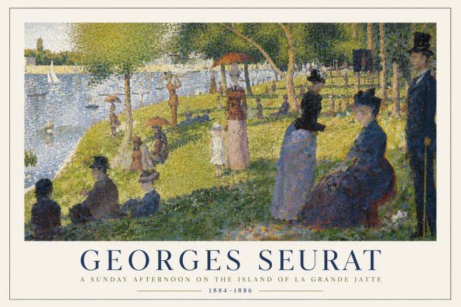 Seurat A Sunday Afternoon on the Island of La Grande Jatte I No4 - Affiche
