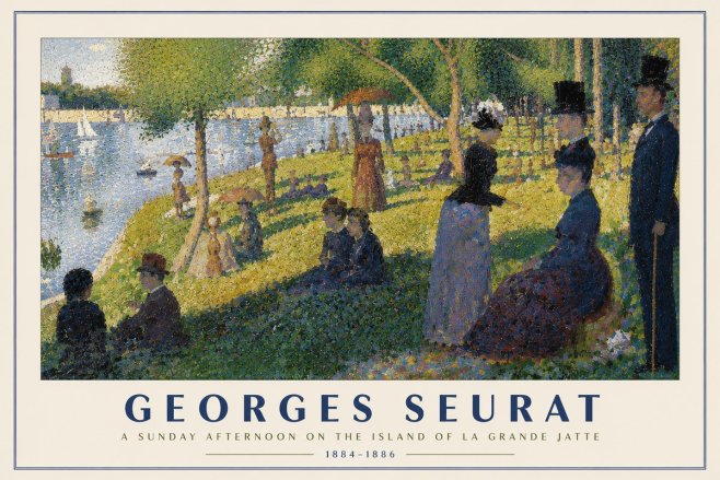 Seurat A Sunday Afternoon on the Island of La Grande Jatte I No5 - Affiche