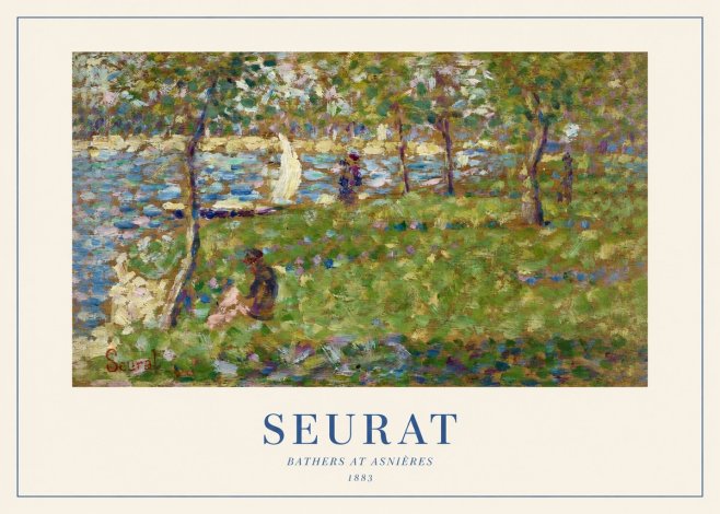 Seurat Bathers at Asnières I No1 - Affiche