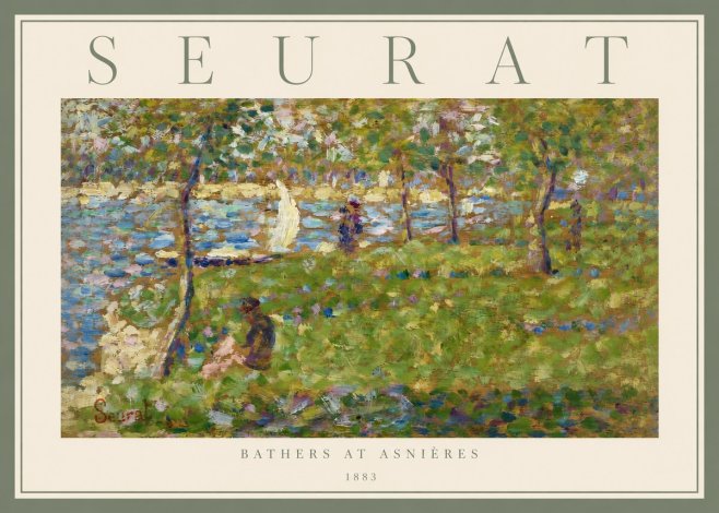 Seurat Bathers at Asnières I No2 - Affiche