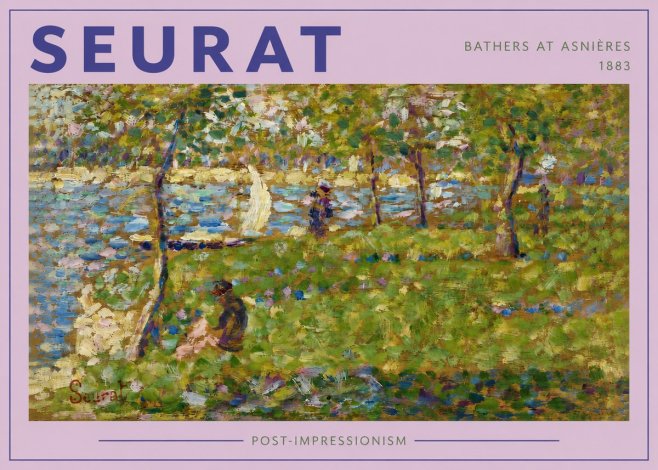 Seurat Bathers at Asnières I No4 - Affiche