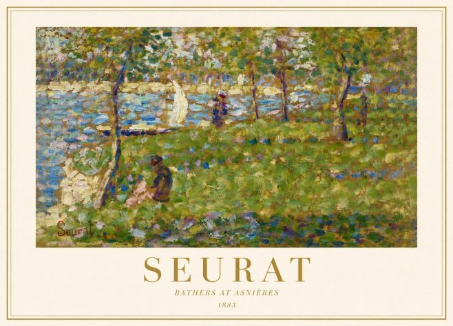 Seurat Bathers at Asnières I No5 - Affiche