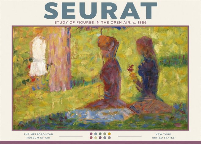 Seurat Study of Figures in the Open Air, C. 1886 No2 - Affiche