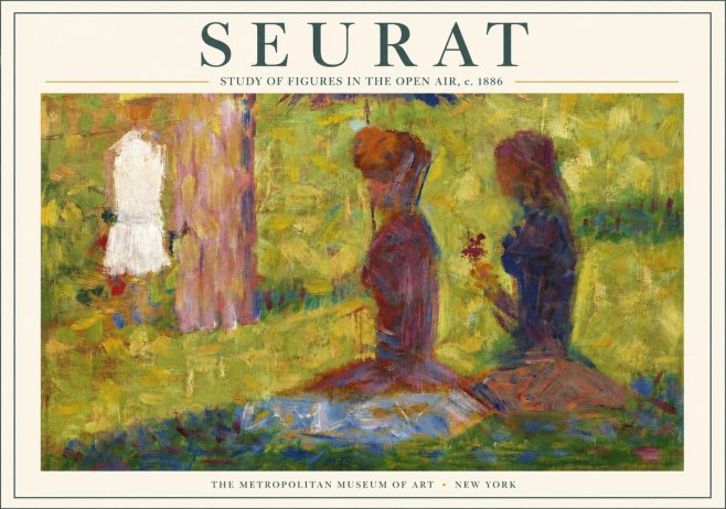 Seurat Study of Figures in the Open Air, C. 1886 No3 - Affiche