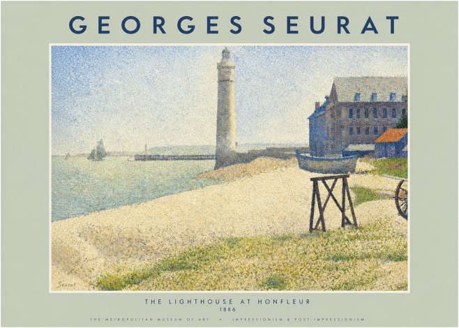Seurat The Lighthouse at Honfleur No2 - Affiche