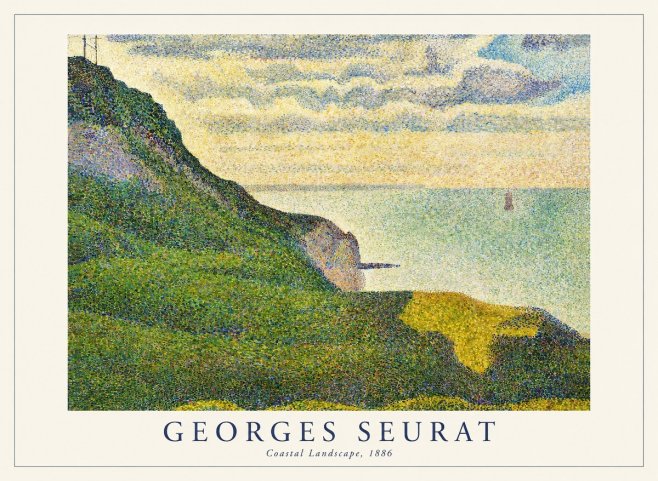 Seurat Coastal Landscape, 1886 No1 - Affiche