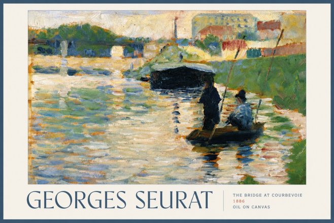Seurat The Bridge at Courbevoie No2 - Affiche