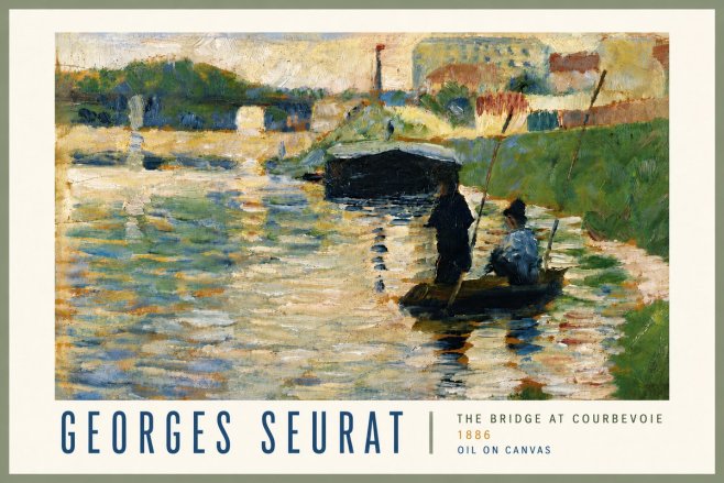 Seurat The Bridge at Courbevoie No5 - Affiche