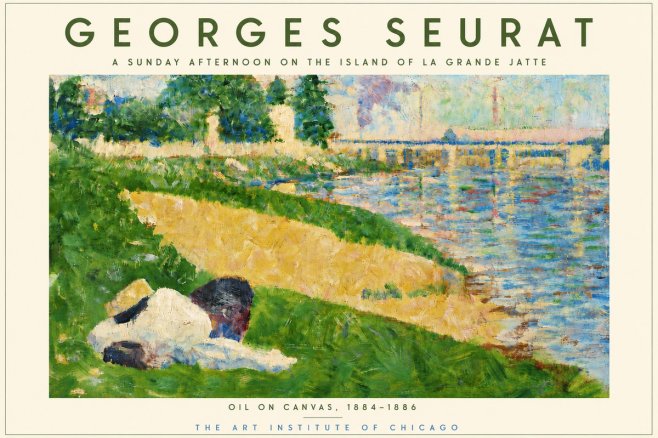 Seurat A Sunday Afternoon on the Island of La Grande Jatte II No6 - Affiche