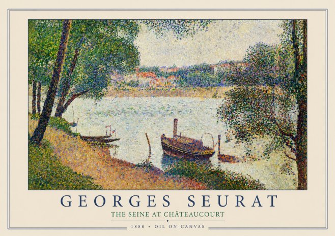 Seurat The Seine at Chateaucourt No3 - Affiche