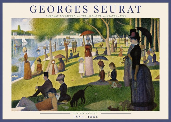 Seurat A Sunday Afternoon on the Island of La Grande Jatte III No4 - Affiche