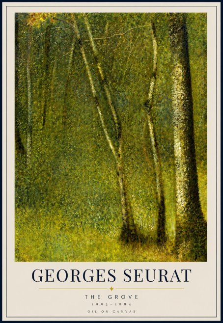 Seurat The Grove No3 - Affiche