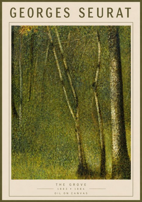 Seurat The Grove No4 - Affiche