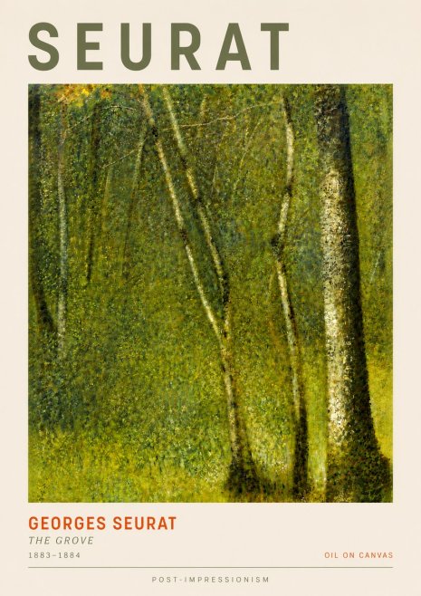 Seurat The Grove No5 - Affiche