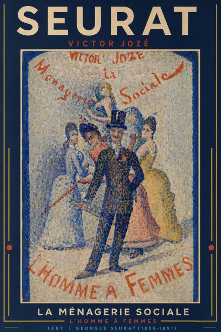 Seurat L'homme À Femmes No2 - Affiche