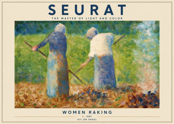 Seurat Women Raking No5 - Affiche