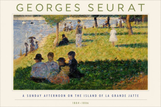 Seurat A Sunday Afternoon on the Island of La Grande Jatte IV No4 - Affiche