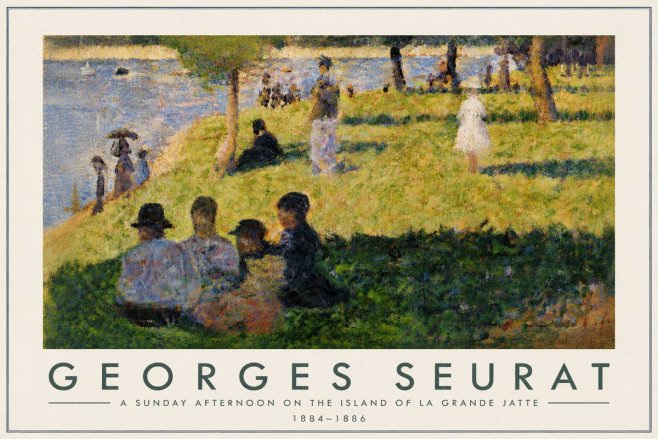 Seurat A Sunday Afternoon on the Island of La Grande Jatte IV No6 - Affiche