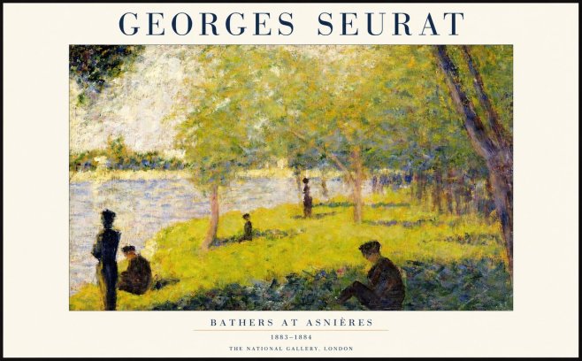 Seurat Bathers at Asnières IV No1 - Affiche